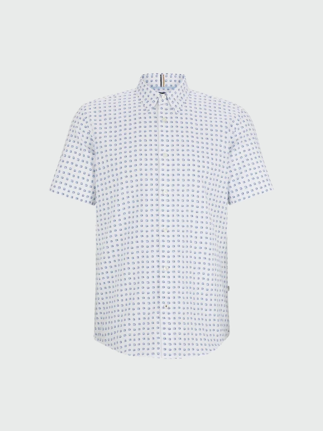 BOSS - Camisa manga corta slim fit, S-ROAN-KEN Blanco