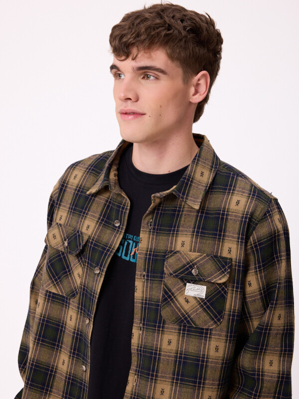 CAMISA NEVILLE RUSTY Petroleo