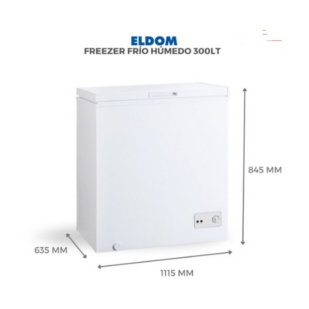 FREEZER ELDOM HORIZONTAL 300 Lts. 1 PUERTA FRIO HUMEDO. 