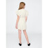 SS RUFFLE WOV DRESS NEW OFF WHITE