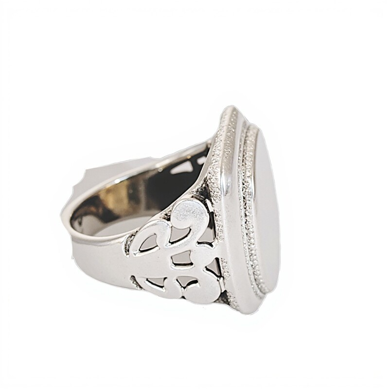 Anillo Circulo-Plata 925-Piedra Nacar-AN3387 conpiedra