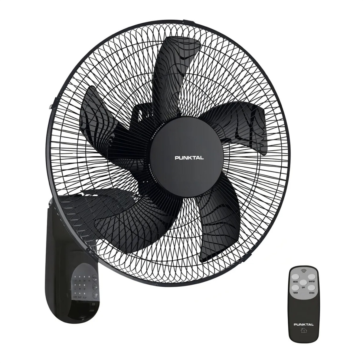 Ventilador De Pared Punktal 40 Cm C/control 5 Aspas - VENTILADOR PUNKTAL PARED PK-422 