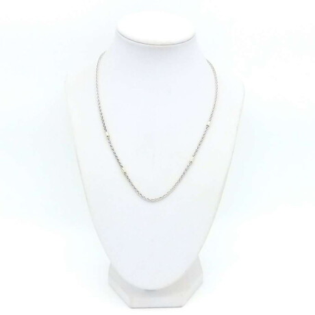 Gargantilla De Plata 925 Y Double En Oro 18 Ktes Espiga