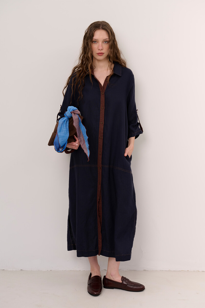 VESTIDO CHEMISE AZUL