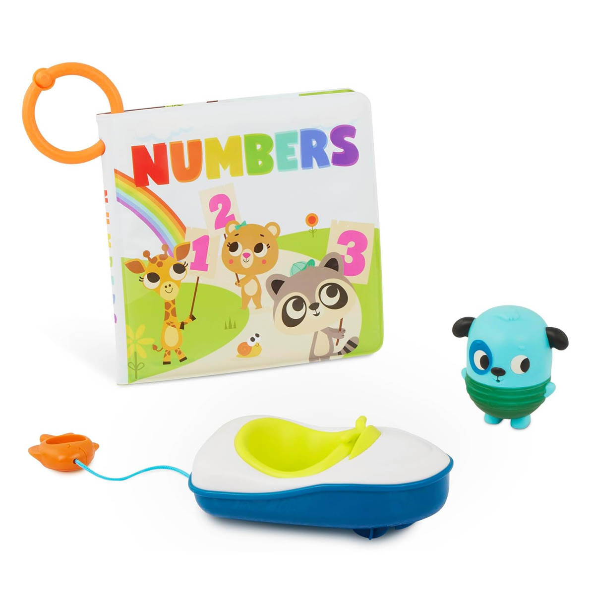 Libro de baño y barco de baño Squirter B.toys 