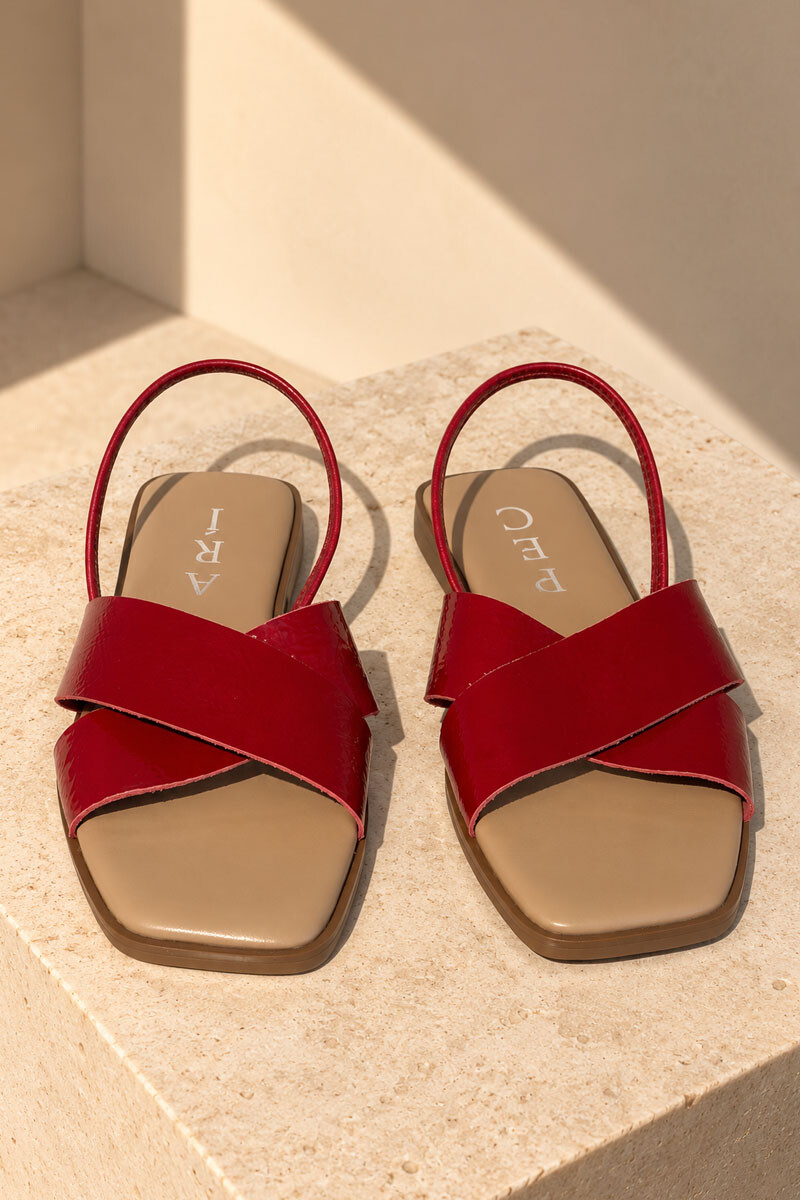 Sandalia bali Rojo charol