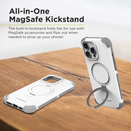 Protector Dualtek PureGear magsafe Iphone 16 Pro blanco V01