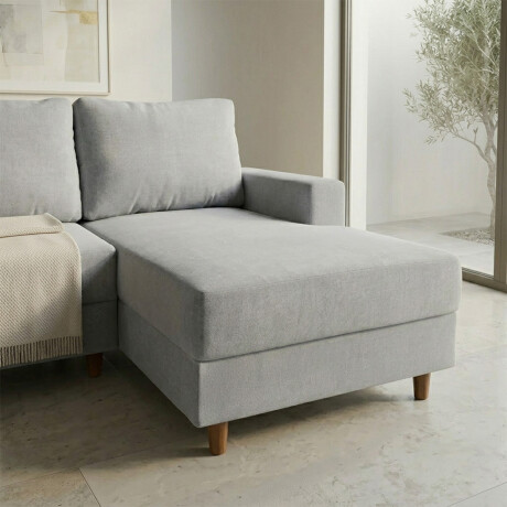 Rinconera Lucci - Tela Microfibra - Chaise derecho Berlin 05 (Ceniza)