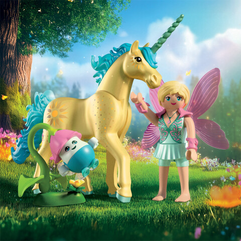 Unicornio y Hada en el Bosque Playmobil 24 Piezas U