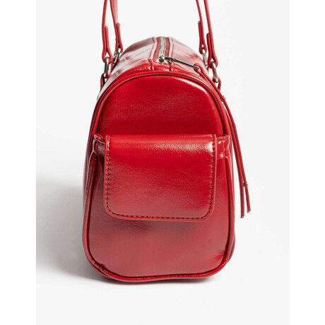 Cartera City Con Tachas Rojo Cereza