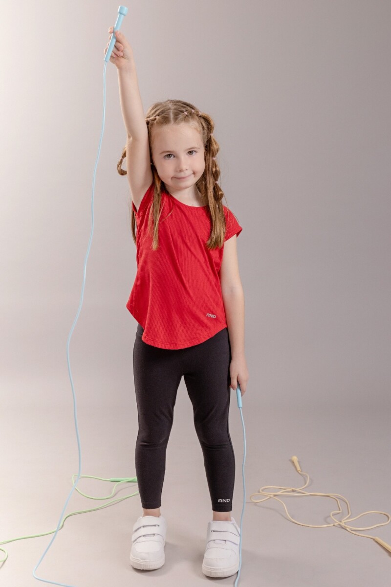 Remera Deportiva para Niñas. roj