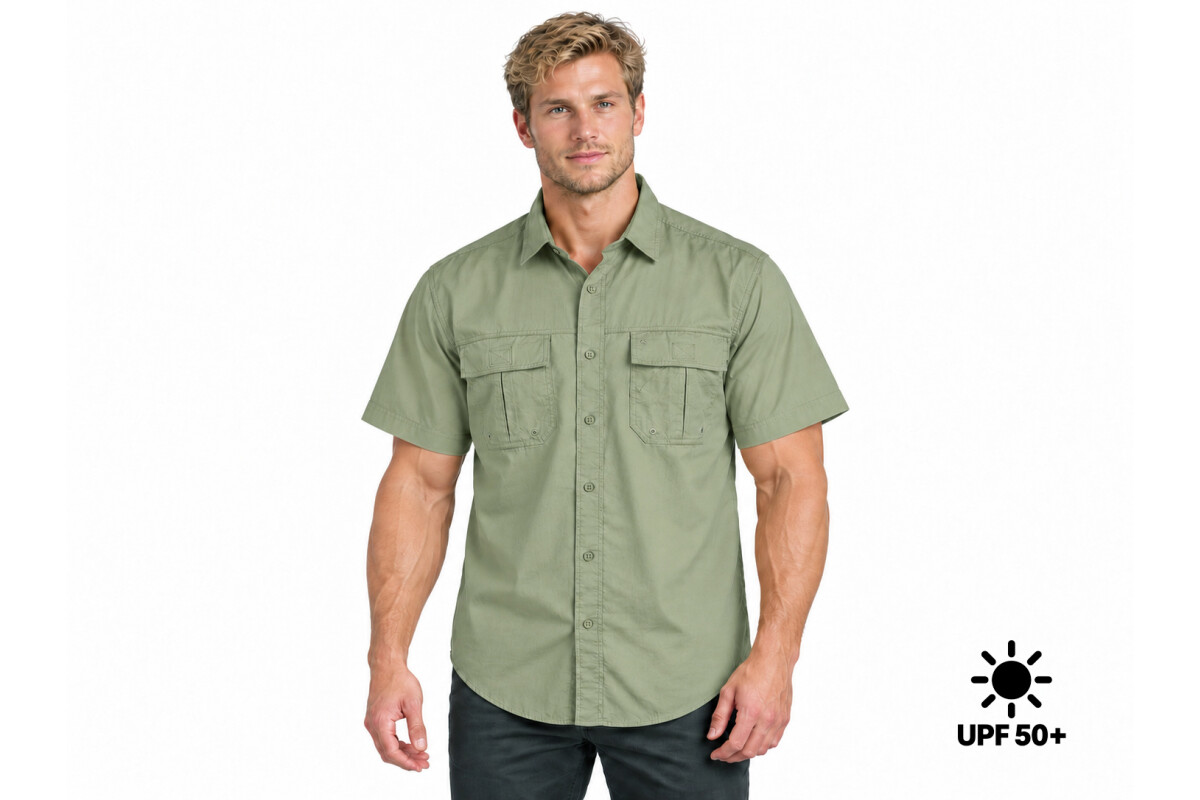 CAMISA HUNTER M CORTA UV+50 Verde