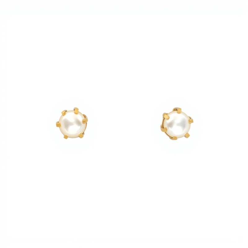 Caravanas Perlas- Oro bajo - Perla española- CA8291 conperla