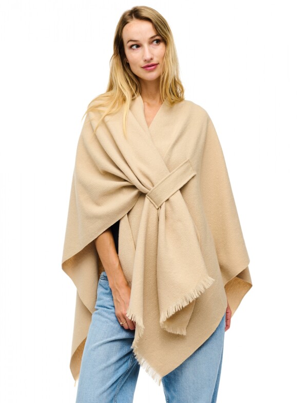 Ruana Soft Pasador BEIGE
