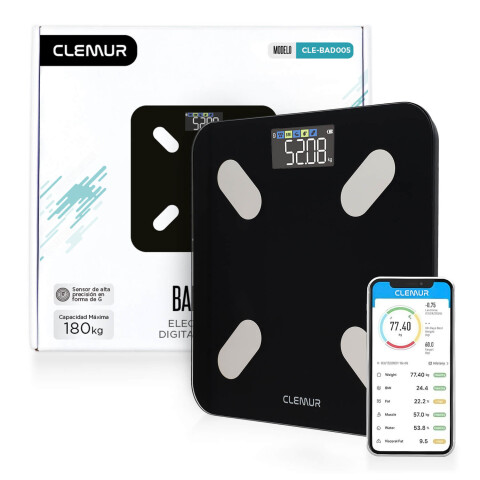 Balanza De Baño Inteligente App Bascula Monitor Medicion Conexion Digital 180 Kg Imback Color Negro Balanza De Baño Inteligente App Bascula Monitor Medicion Conexion Digital 180 Kg Imback Color Negro