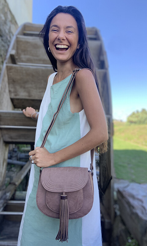 BANDOLERA FORTALEZA ALMENDRA CON CAFÉ
