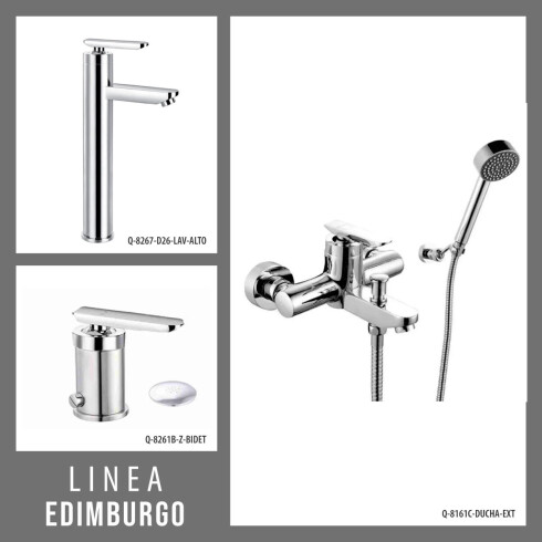 Juego Completo De Griferia Edimburgo Aqualia (Lavatorio Alto) 000