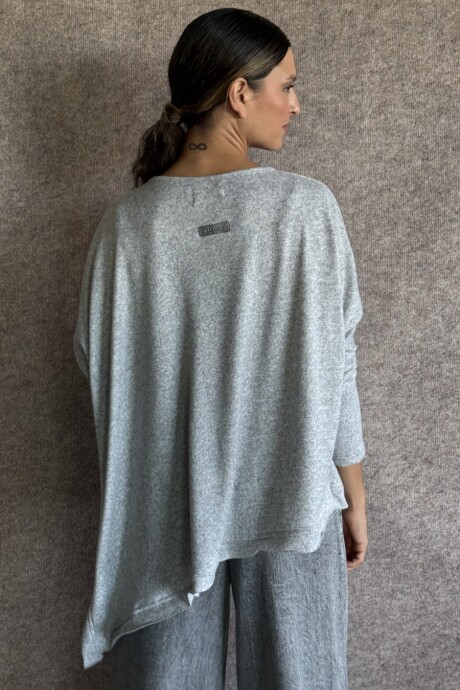 Remerón Sara Lanilla gris melange