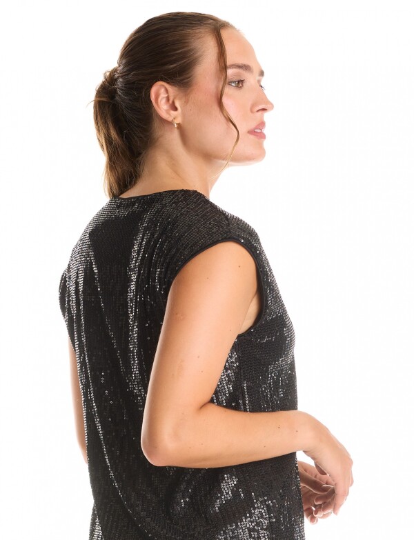 Blusa Lentejuelas NEGRO