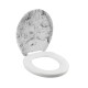 Asiento de inodoro acolchonado Universal Atlas BLANCO