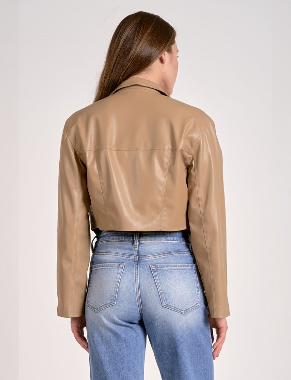 Chaqueta Eco Cuero TOSTADO