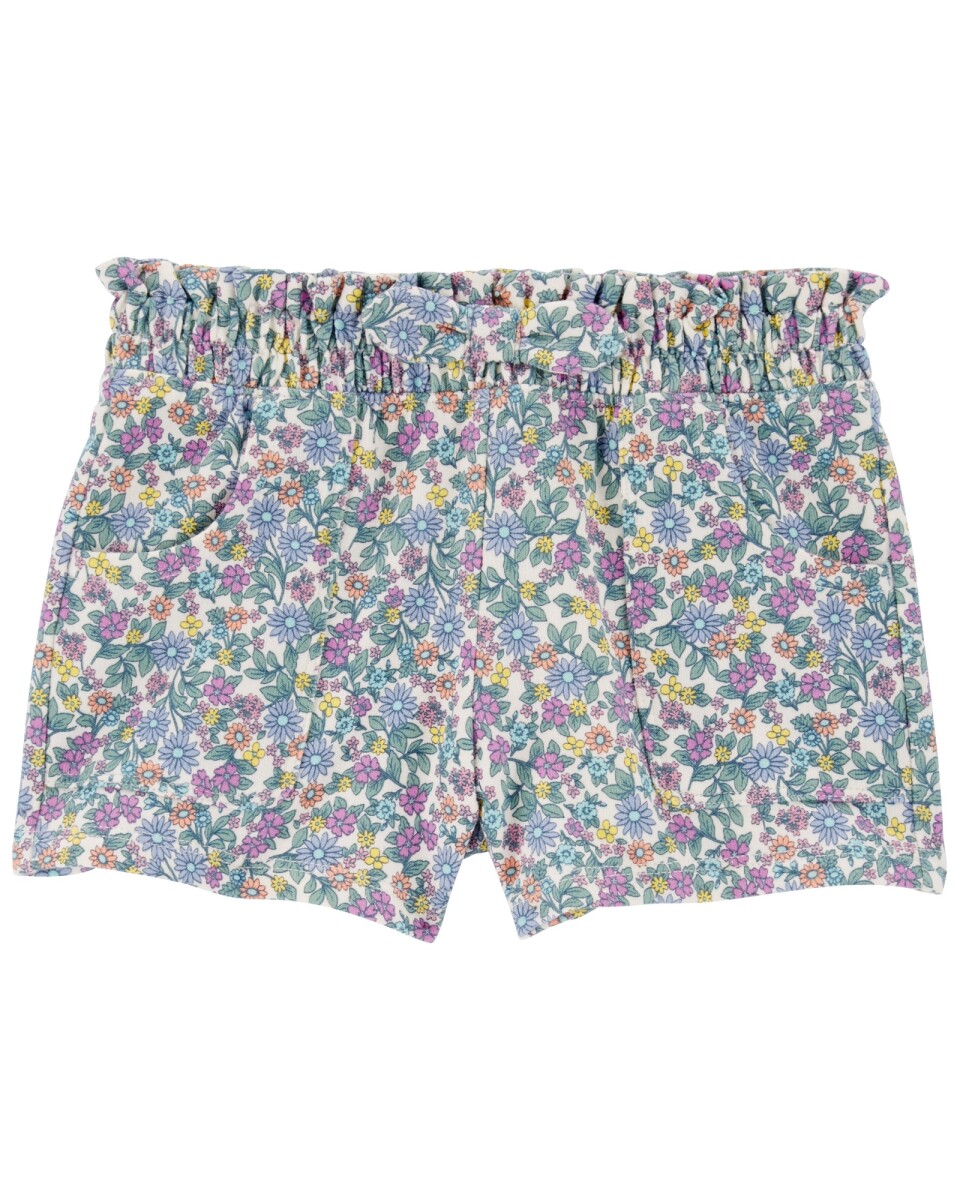 Short de algodón diseño floral 