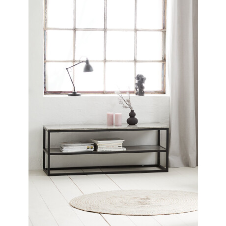 Mueble Tv Dokkedal 1 Estante Hormigon/Negro