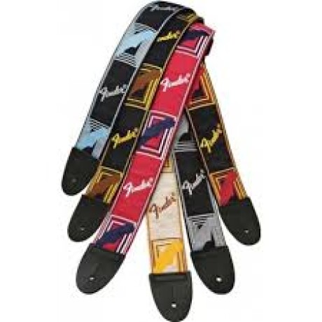 COLGANTE ELECTRICA FENDER 2" MONOGRAM BLK/YW/RD COLGANTE ELECTRICA FENDER 2" MONOGRAM BLK/YW/RD