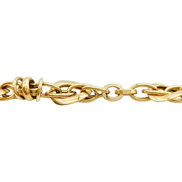 Pulsera Eslabones Alterna-Oro bajo-Sin Piedra-PU8003 sinpiedra