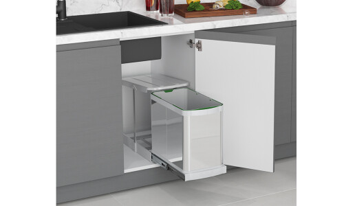Cubo de basura extraible acero inox 24 lts S-2572-G Cubo De Basura Extraible Acero Inox 24 Lts S-2572-g
