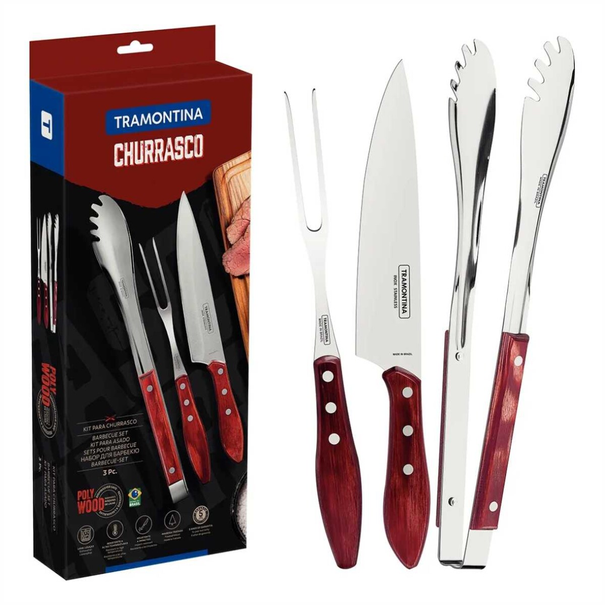 TRAMONTINA KIT CHURRASCO 3PCS 
