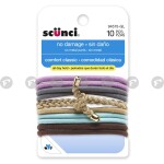 SCUNCI GOMAS DE PELO TONOS CALID 10PZAS única
