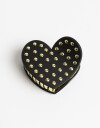 Broche Acrilico Broche De Acrilico Con Apliques Metalicos. - Negro