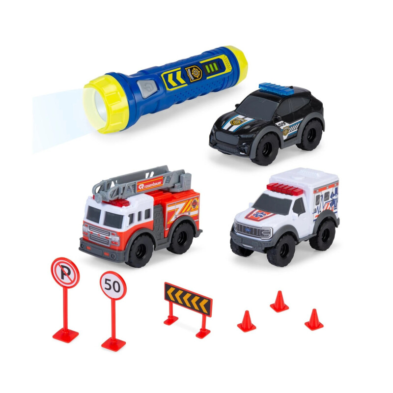 Dickie Toys Micro Sos Playset Ford Mini Vehículos De Rescate Dickie Toys Micro Sos Playset Ford Mini Vehículos De Rescate