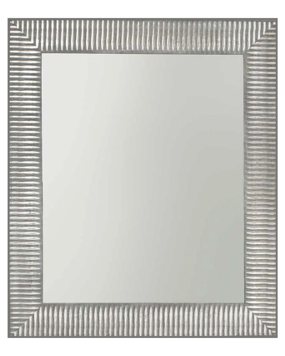 Espejo Rectangular con Marco de Madera Labrado Gris 64x54cm 