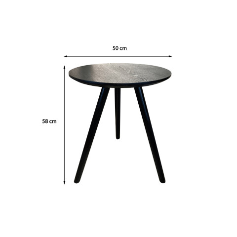 Mesa auxiliar Mid Century Negra