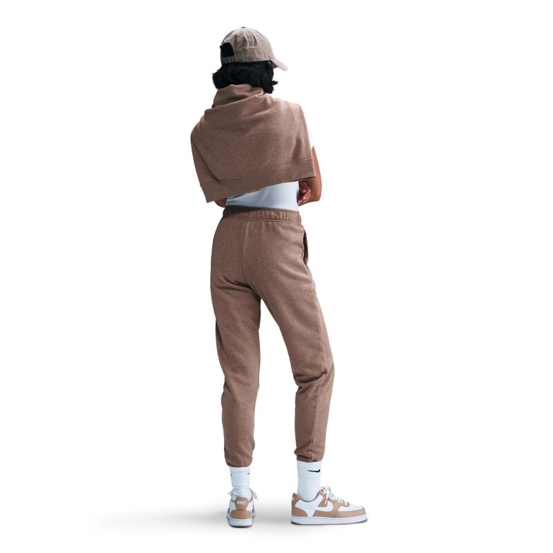 Pantalon Largo Nike Club Fleece Mid-Rise de Mujer Chocolate