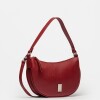 Cartera al Hombro Lua En Cuero Graneado Rojo