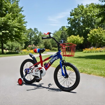 Bicicleta Infantil Yjtong Rod 16 Canasto Parrilla Rueditas Rojo 1