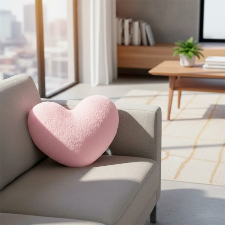Almohadón Grande Corazón Rosa