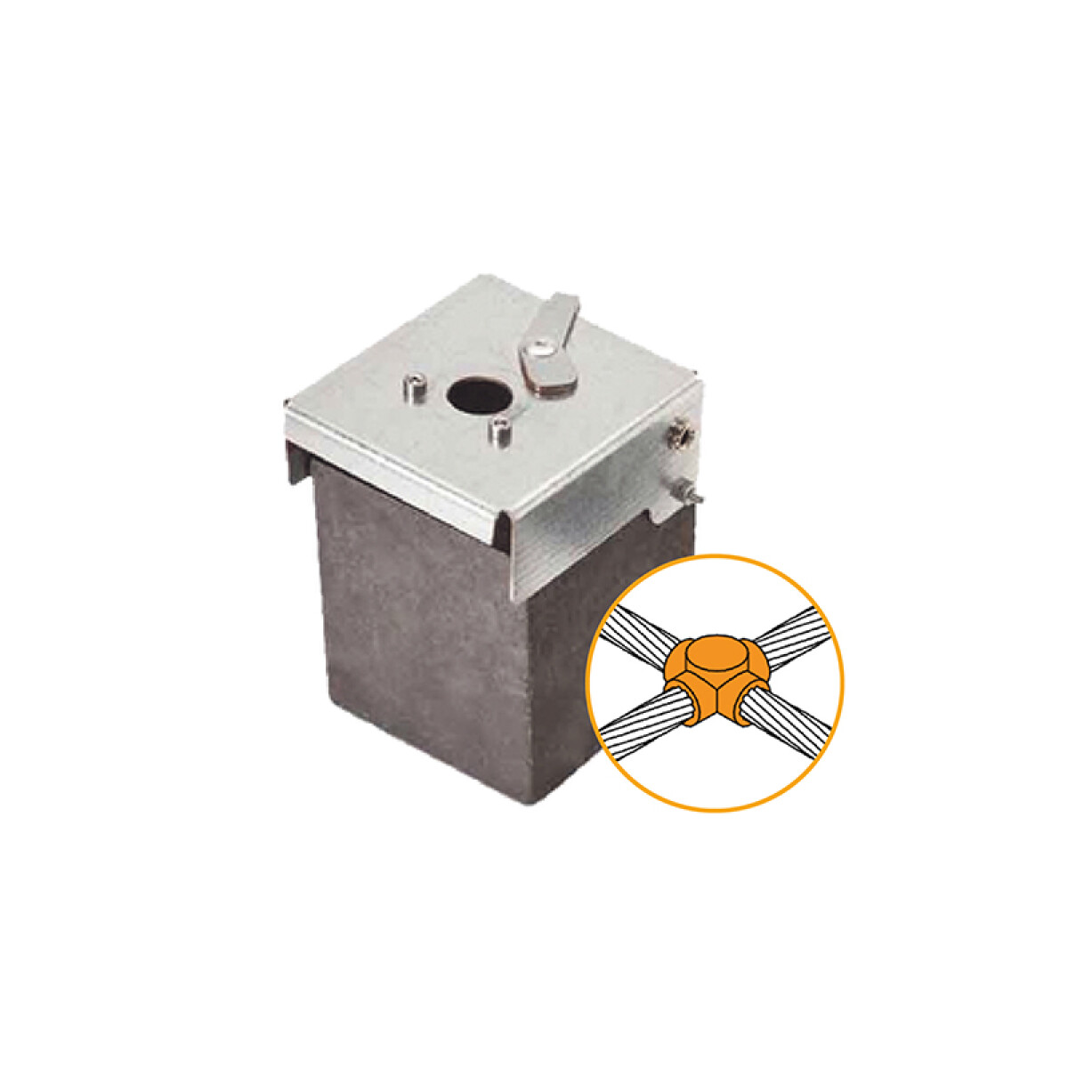 Molde cable 50mm²/cable 50 Cruz coplanar horizont. - AT5002 