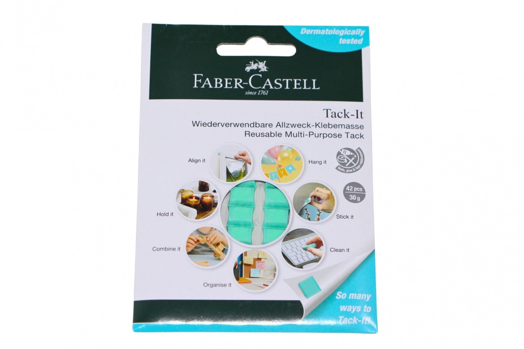ADHESIVO FABER TACK IT DE 30 GRAMOS COLOR VERDE 