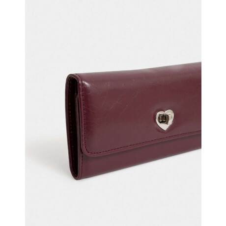 Billetera Fichero Solapa Rojo Burdeaux