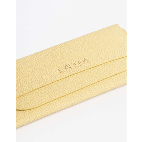 Estuche De Anteojos De Pu Amarillo Claro