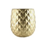 MACETA CERAMICA 13.5X13.5X13CM "ROMBOS" DORADO MACETA CERAMICA 13.5X13.5X13CM "ROMBOS" DORADO