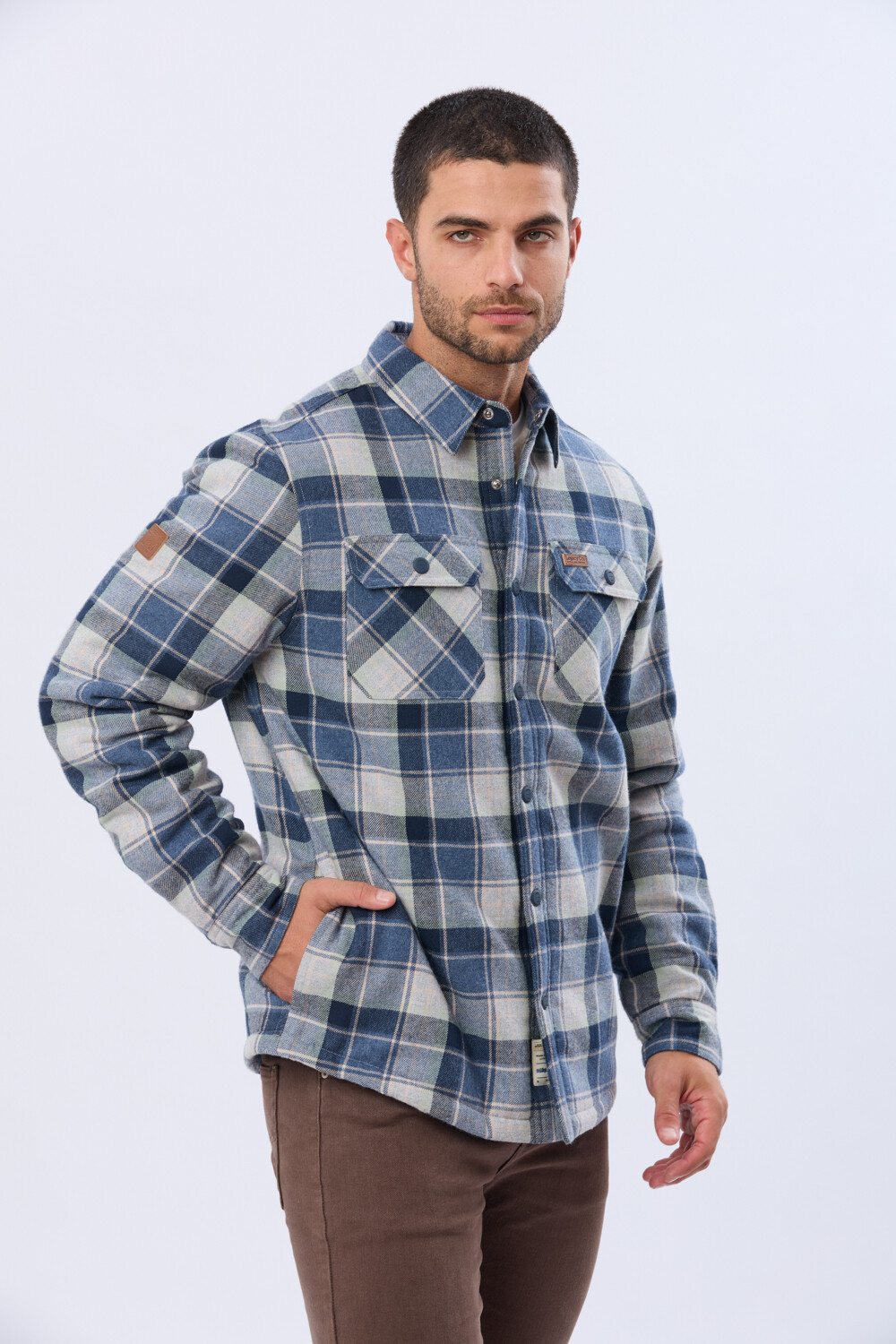 CAMPERA LEÑADORA CON CORDERITO Denim