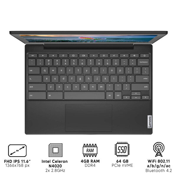 Chromebook Lenovo Ideapad 3 Cb Intel 4020 4gb Ram 64gb CHROMEBOOK LENOVO 11IGL05 N4020/4/64