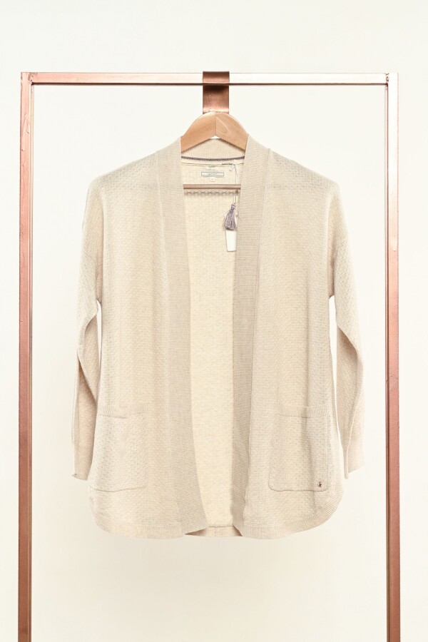 Kimono Tejido Beige Melange