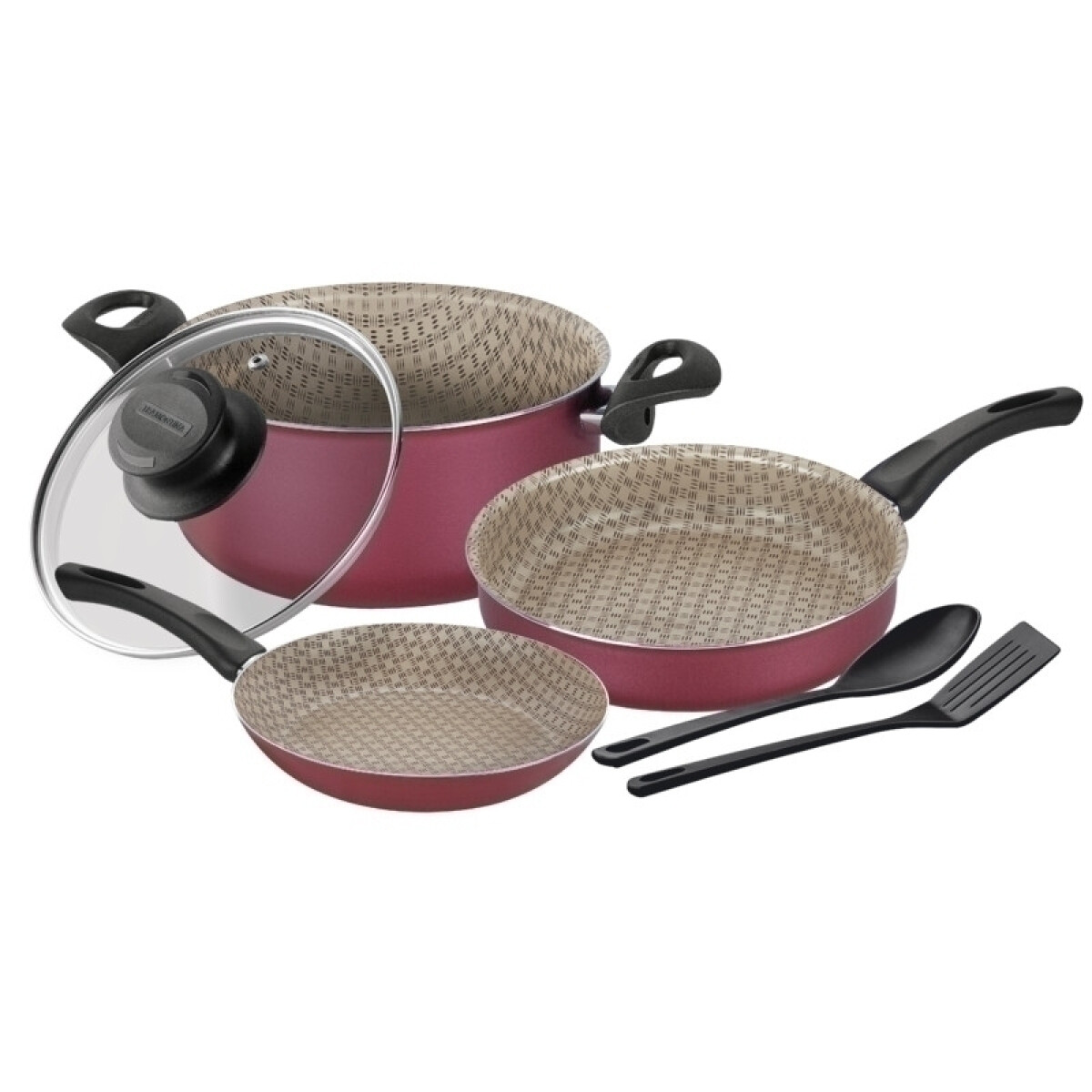 Juego batería de cocina rojo modelo PARIS, 6 piezas - TR5948 