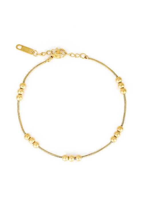 Pulsera con bolitas Dorado